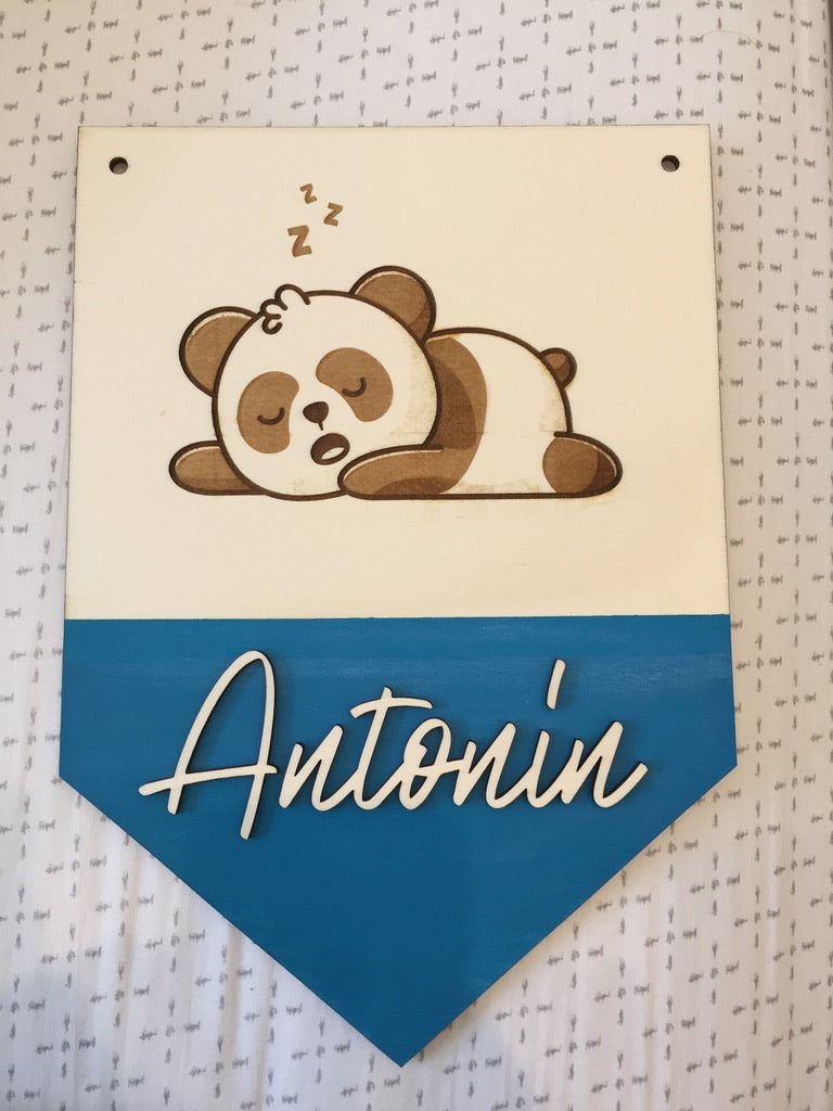Fanion en bois personnalisé