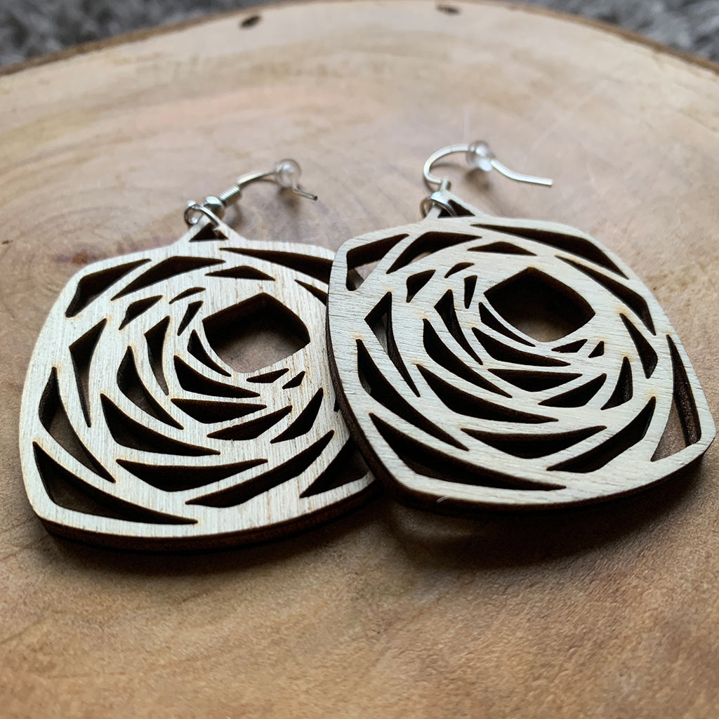 Boucles d'oreilles en bois - Style naturel, bohème - MMWood