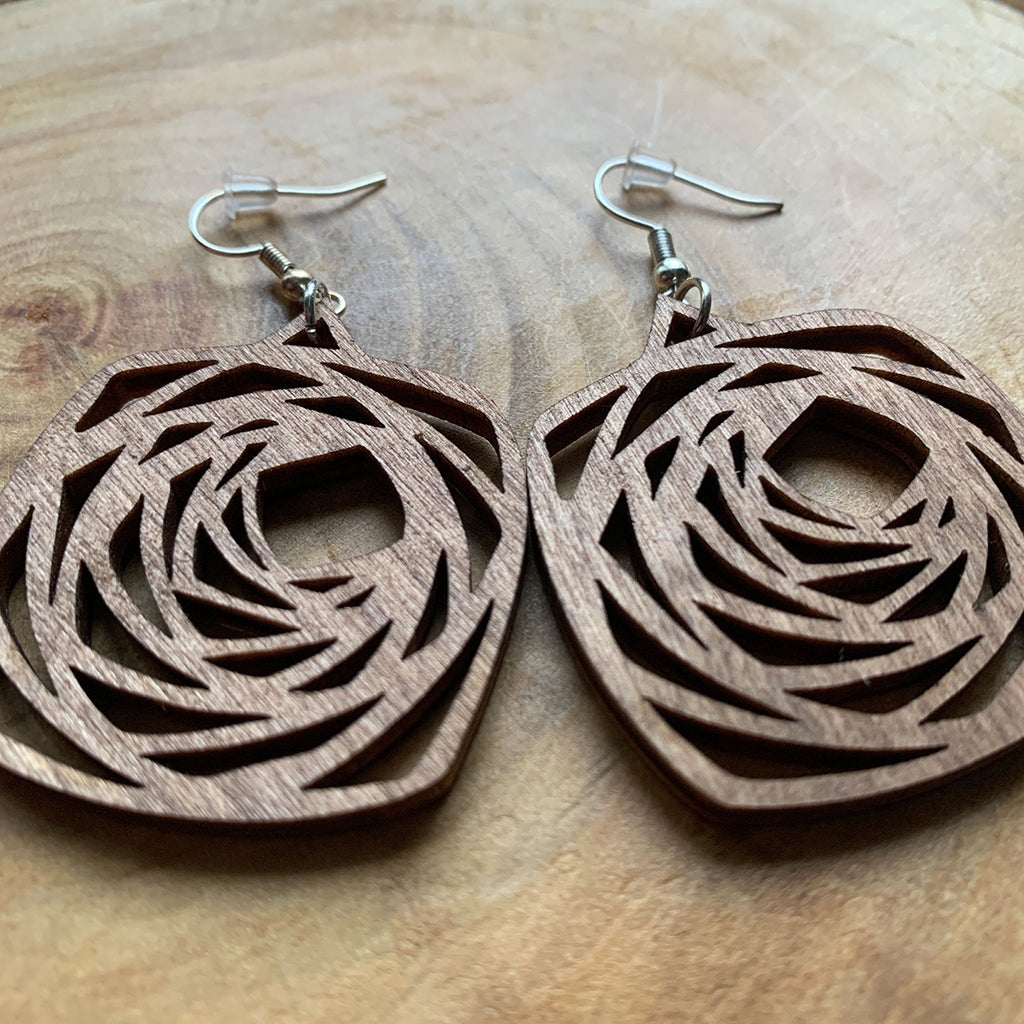 Boucles d'oreilles en bois - Style naturel, bohème - MMWood