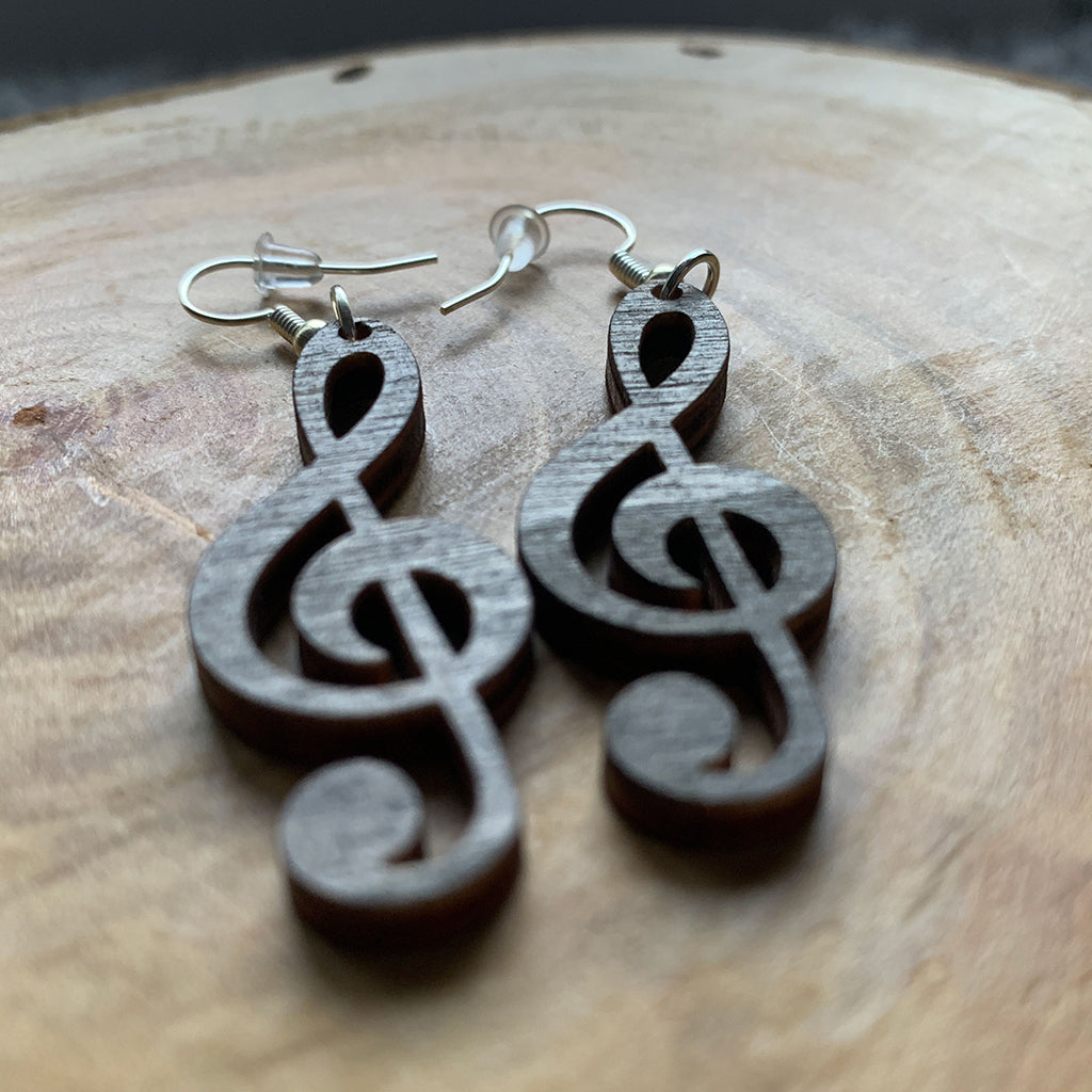 Boucles d'oreilles en bois - Style bohème, naturel - MMWood